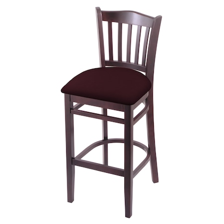 Holland Bar Stool Co 25" Counter Stool, Dark Cherry Finish, Canter Bordeaux Seat 312025DC005